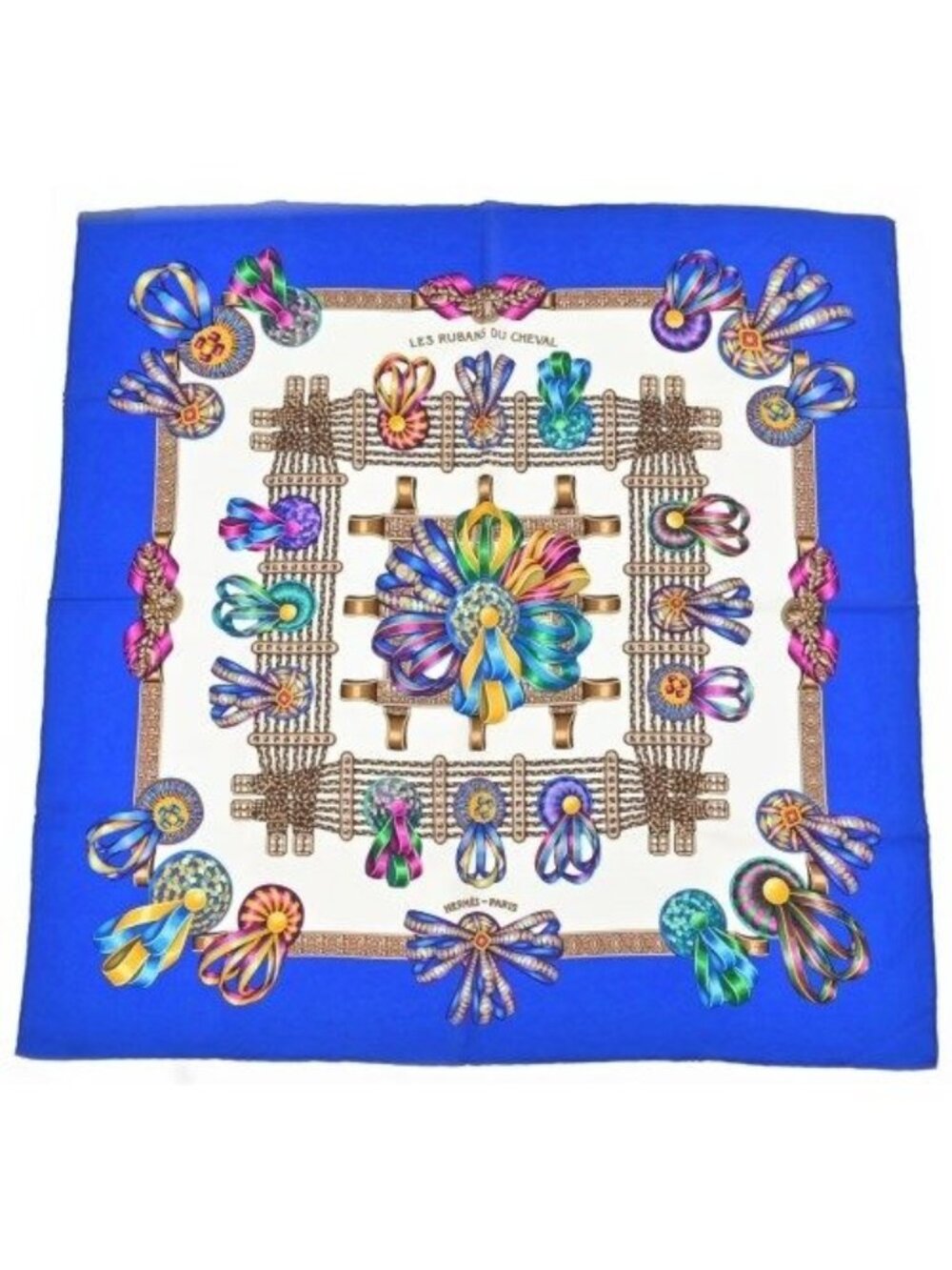 Hermes Bandana Scarf Blue